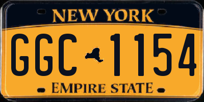 NY license plate GGC1154
