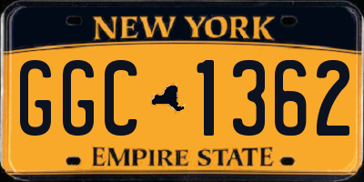 NY license plate GGC1362