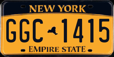 NY license plate GGC1415