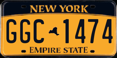 NY license plate GGC1474