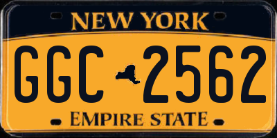 NY license plate GGC2562