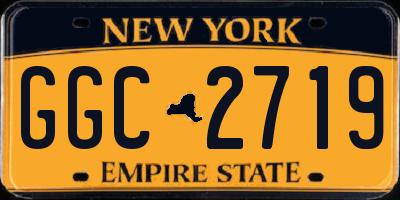NY license plate GGC2719