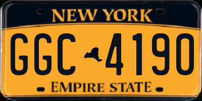 NY license plate GGC4190