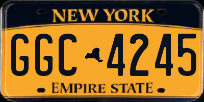 NY license plate GGC4245