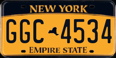 NY license plate GGC4534