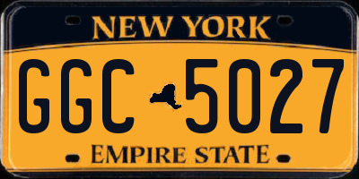 NY license plate GGC5027
