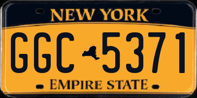 NY license plate GGC5371