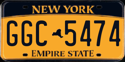 NY license plate GGC5474
