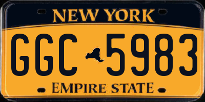 NY license plate GGC5983