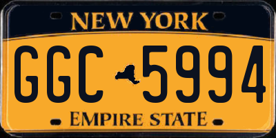 NY license plate GGC5994