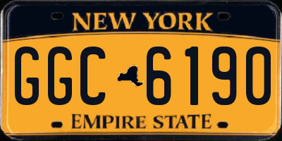 NY license plate GGC6190