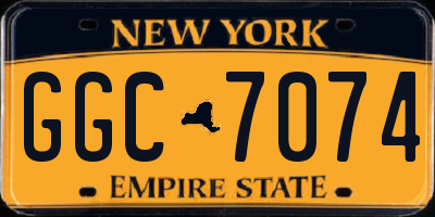 NY license plate GGC7074