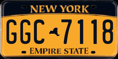 NY license plate GGC7118