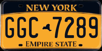 NY license plate GGC7289