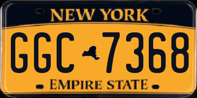 NY license plate GGC7368