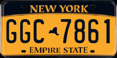 NY license plate GGC7861