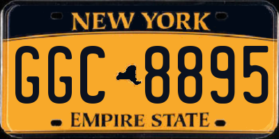NY license plate GGC8895