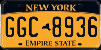 NY license plate GGC8936