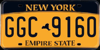NY license plate GGC9160