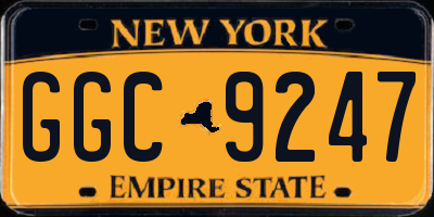 NY license plate GGC9247
