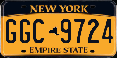 NY license plate GGC9724