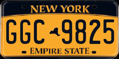 NY license plate GGC9825