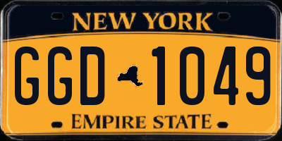 NY license plate GGD1049