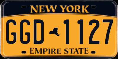 NY license plate GGD1127