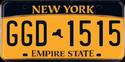 NY license plate GGD1515