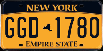 NY license plate GGD1780