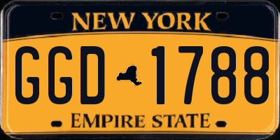 NY license plate GGD1788