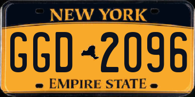 NY license plate GGD2096