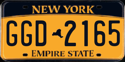 NY license plate GGD2165