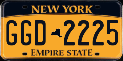 NY license plate GGD2225