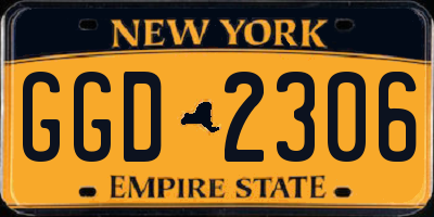 NY license plate GGD2306