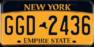 NY license plate GGD2436