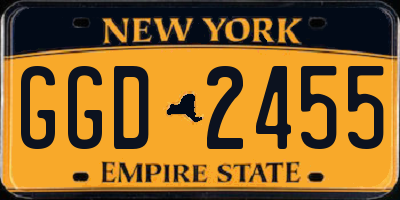 NY license plate GGD2455