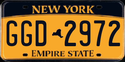 NY license plate GGD2972