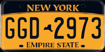 NY license plate GGD2973