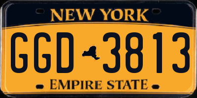 NY license plate GGD3813