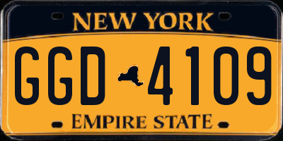 NY license plate GGD4109