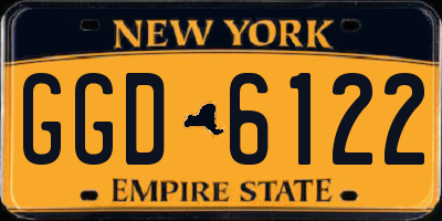 NY license plate GGD6122