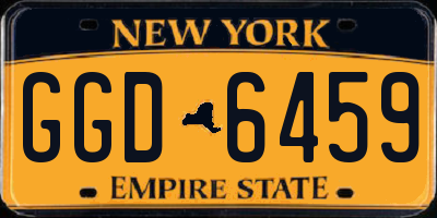 NY license plate GGD6459