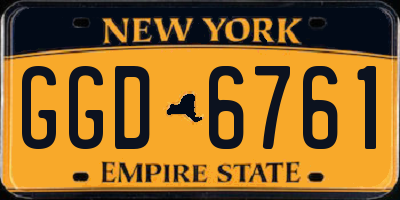 NY license plate GGD6761