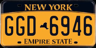 NY license plate GGD6946