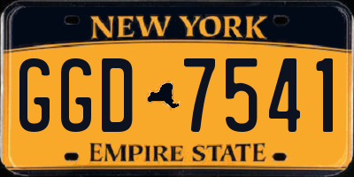 NY license plate GGD7541