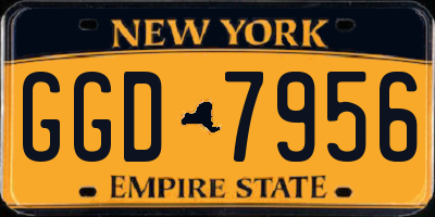 NY license plate GGD7956