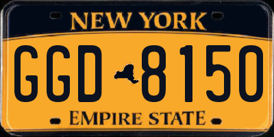 NY license plate GGD8150