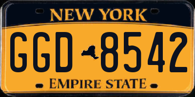 NY license plate GGD8542