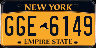 NY license plate GGE6149